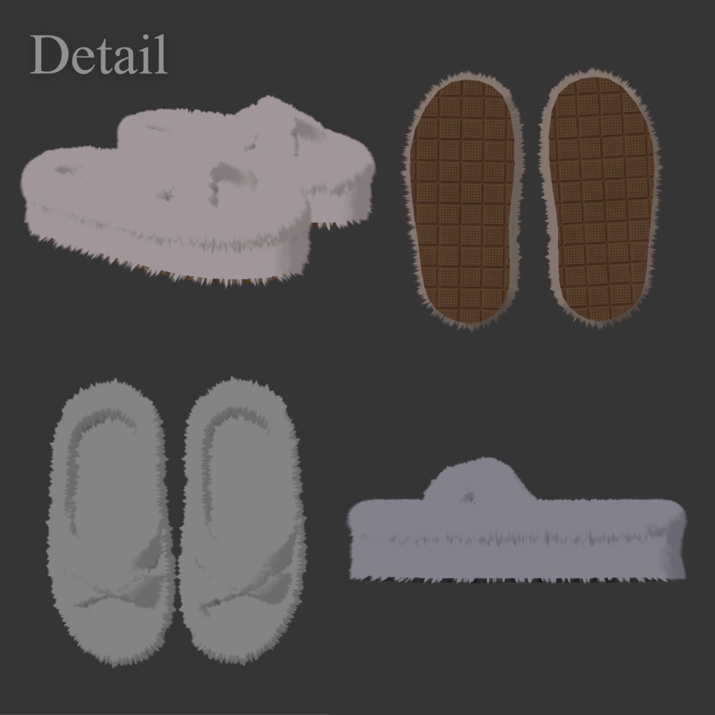 【1000follower記念無料配布】Fluffy platform sandal