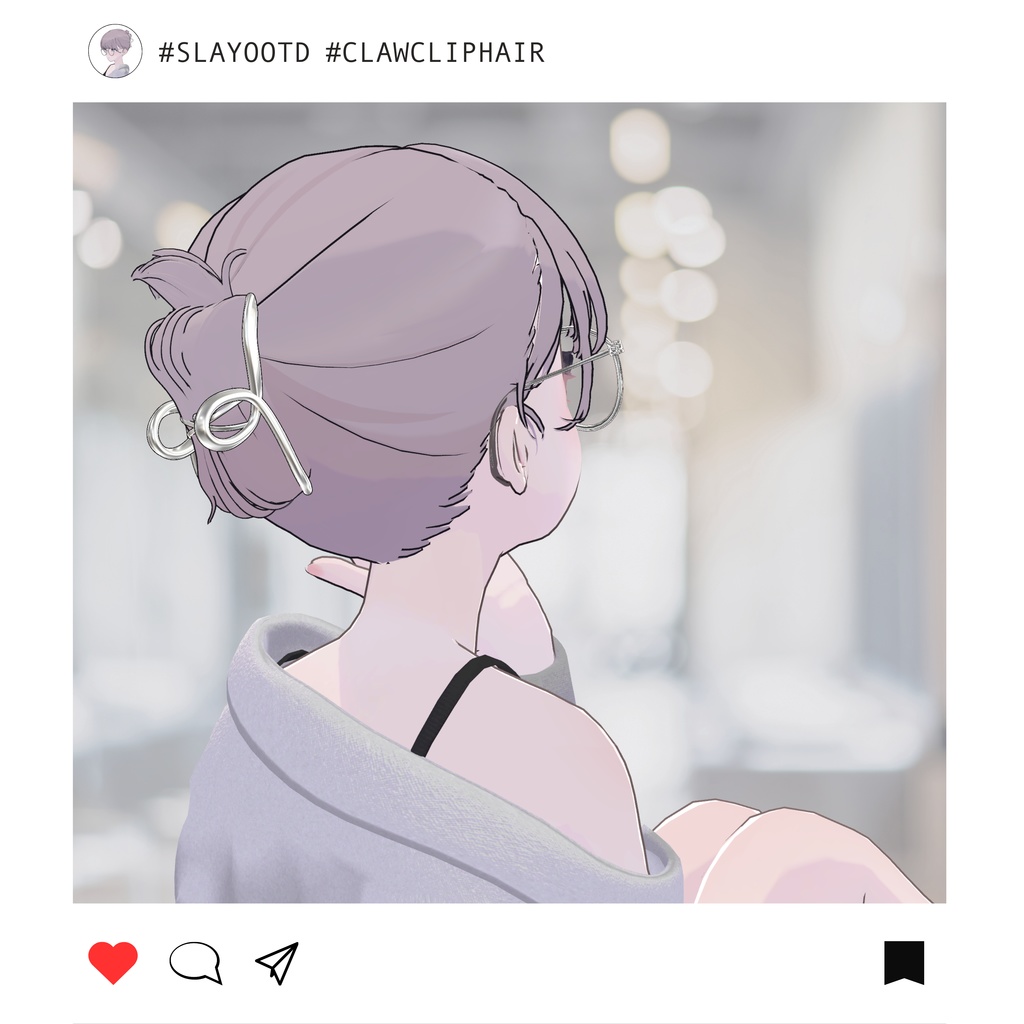 Claw clip hair for Lapwing