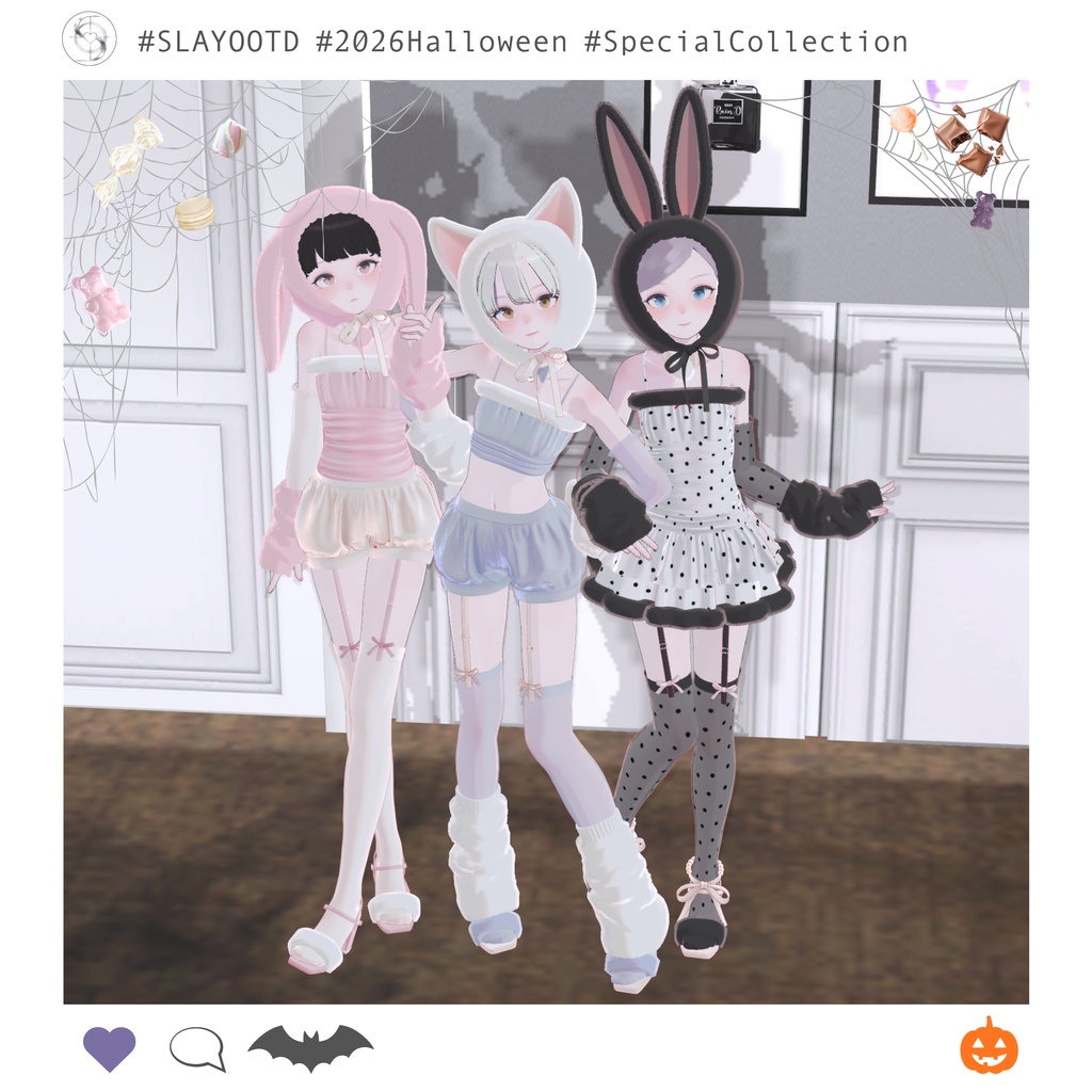 ༺ ♰ 2026 Halloween ♰ ༻ Kitty & Bunny