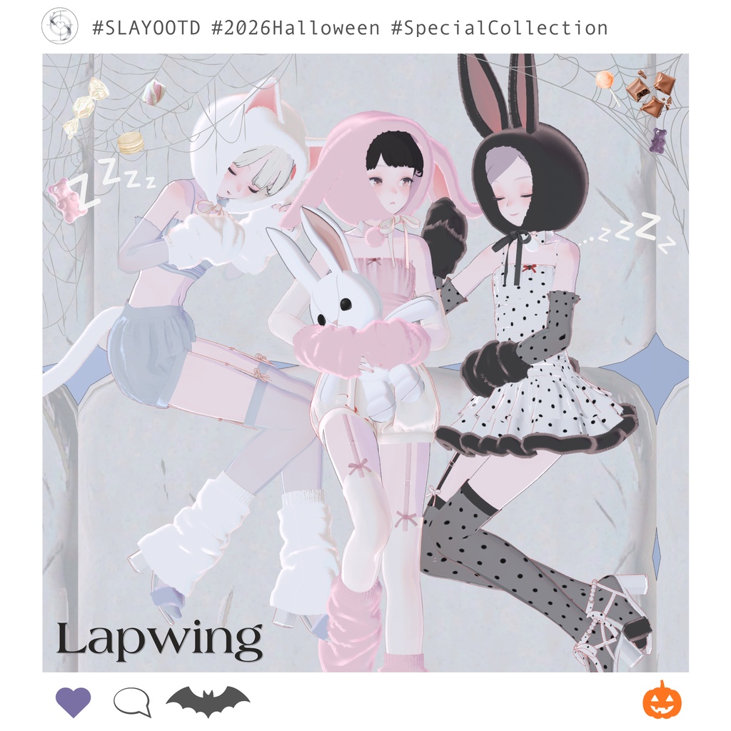 ༺ ♰ 2026 Halloween ♰ ༻ Kitty & Bunny