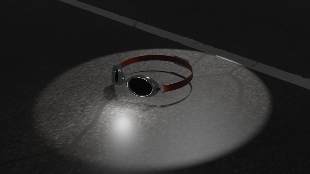 ジェットヘルメット 3Dモデル(ゴーグル+ヘルメット)