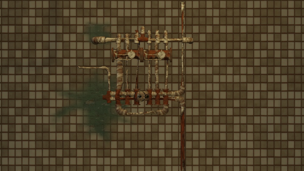 スチームパンク風 パイプ 配管