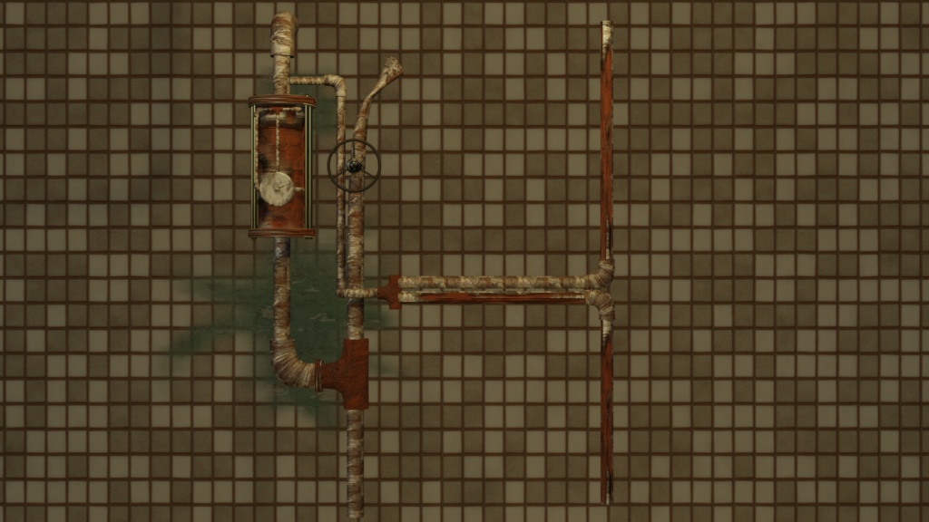 スチームパンク風 パイプ 配管