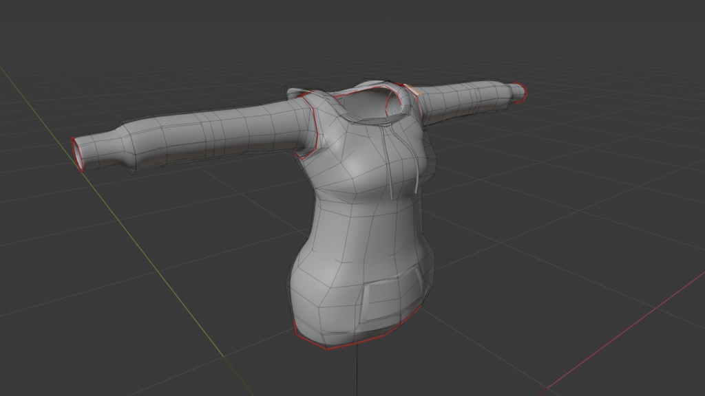 VRoid対応 プルオーバーパーカー