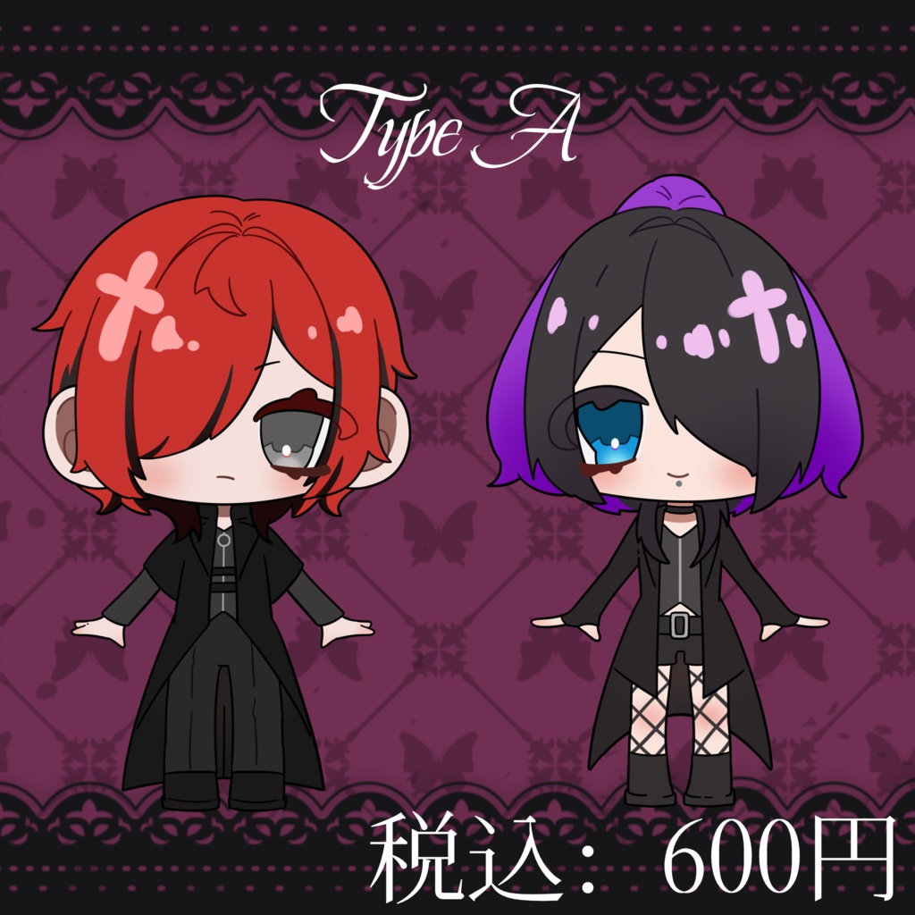 NOCTURNΛL デフォルメメンバーステッカー -Pattern A-