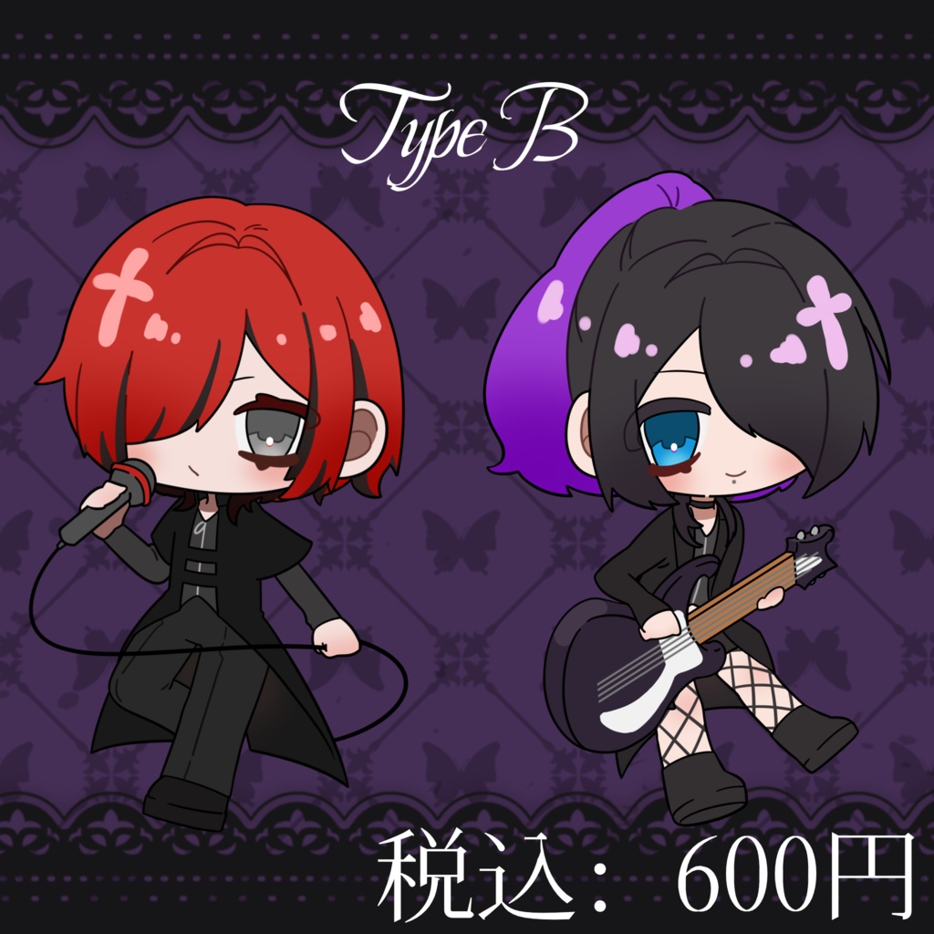 NOCTURNΛL デフォルメメンバーステッカー -Pattern B-