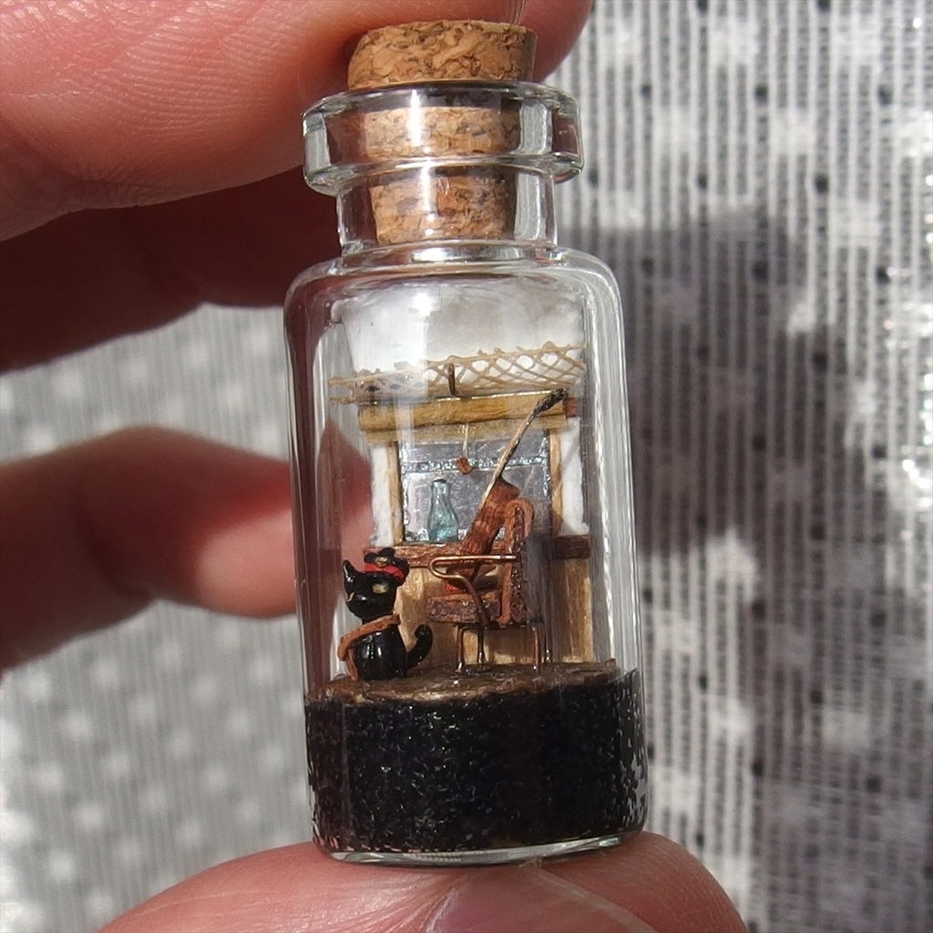 20250830 箱入り小瓶・ 猫と車窓