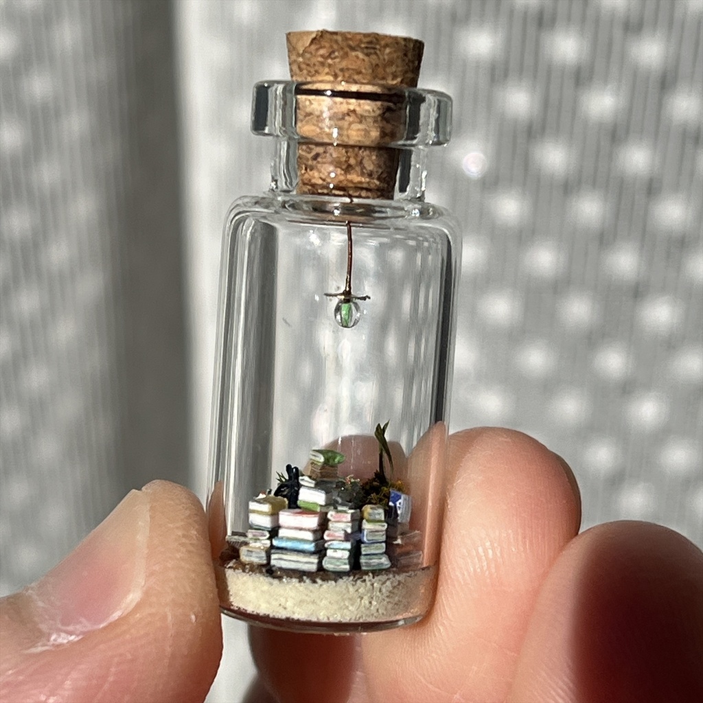 20260208 箱入り小瓶・猫と本