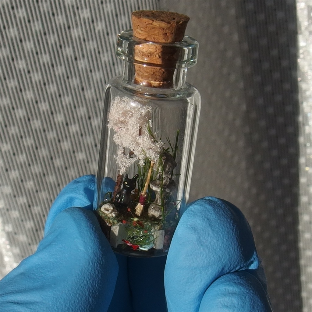 20260418 箱入り小瓶・猫と日本庭園