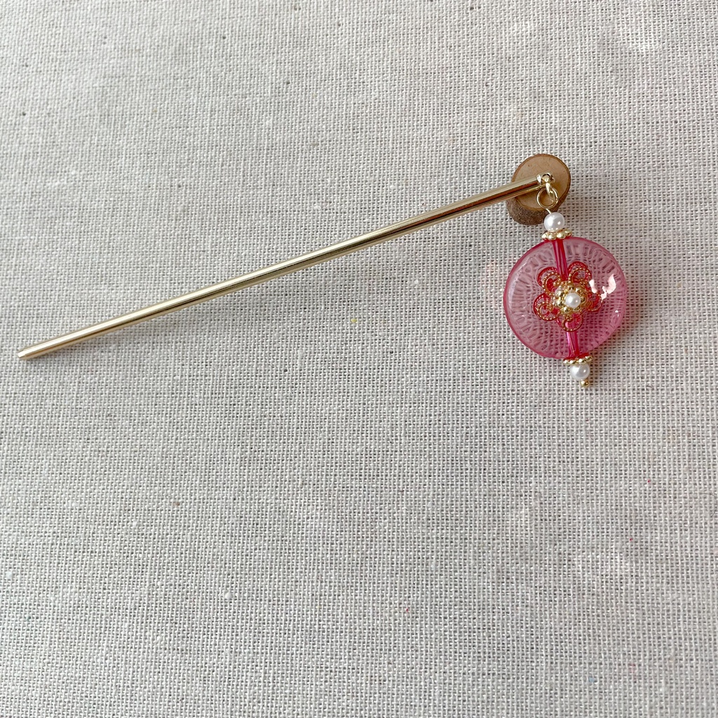 手染めビーズ簪