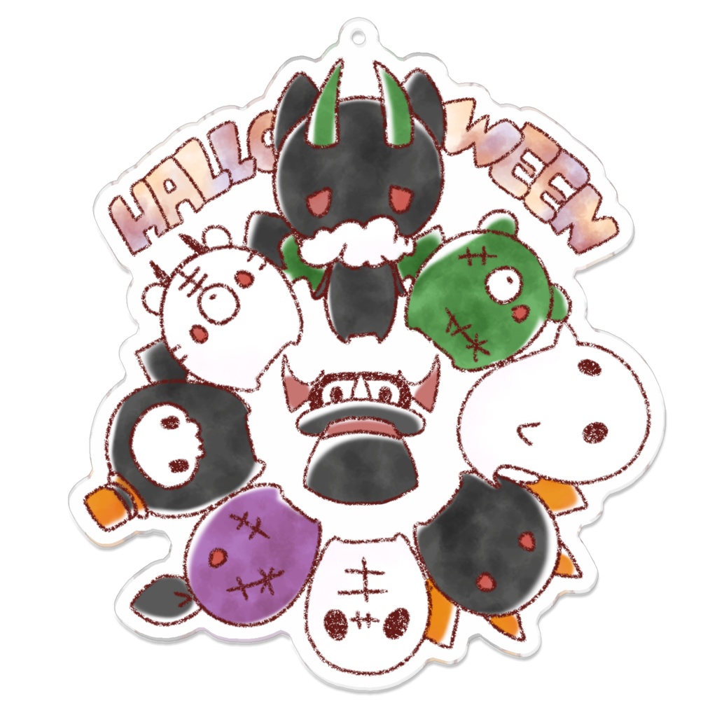 〈2022ハロウィンイラスト2〉ビッグアクリルキーホルダー