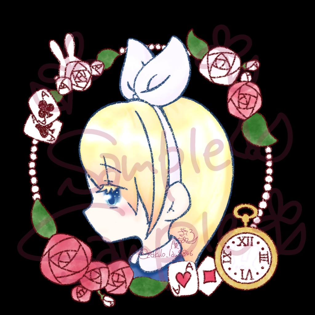 〈イラストグッズ〉アリス風少女 トートバッグ