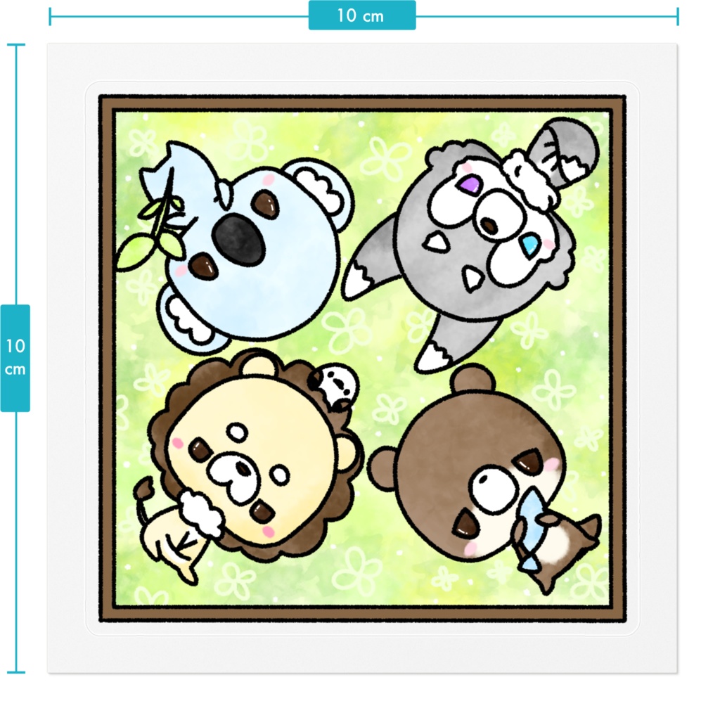 〈イラストグッズ〉動物たちのステッカー