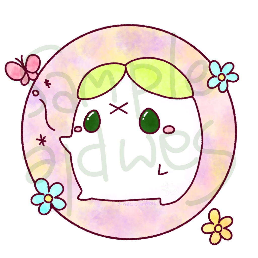 【アイコン】春の蝶とぽぷら