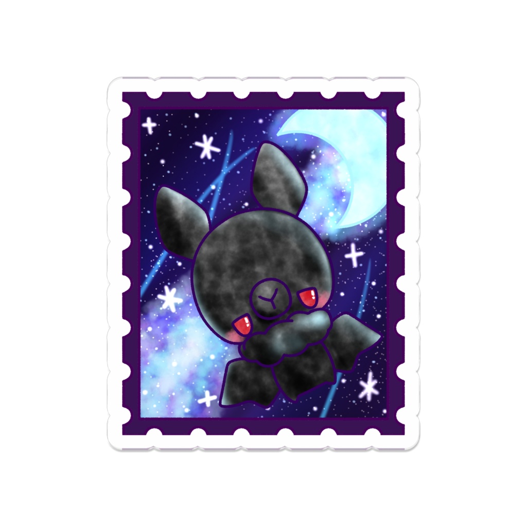 【アクリルバッジ】夜空のコウモリ