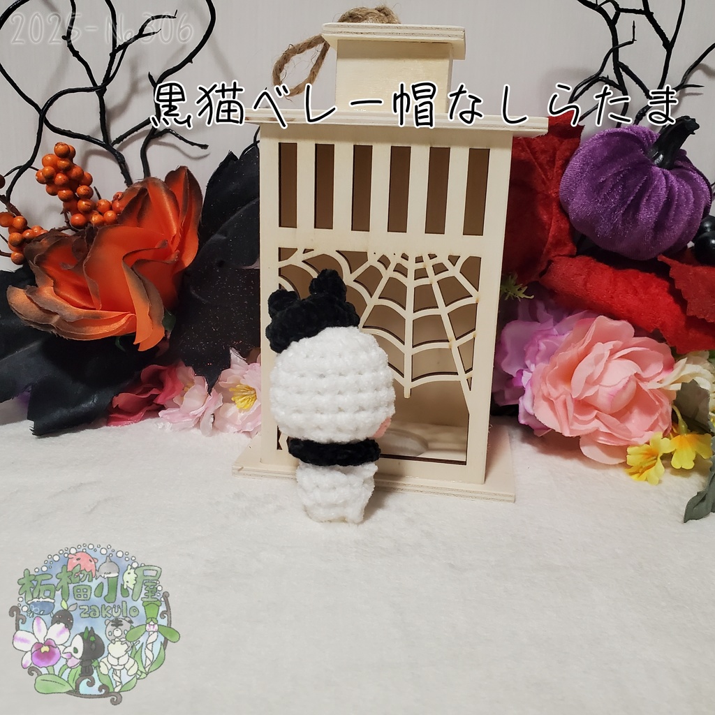 【Halloween2025】黒猫ベレー帽なしらたま オリキャラ