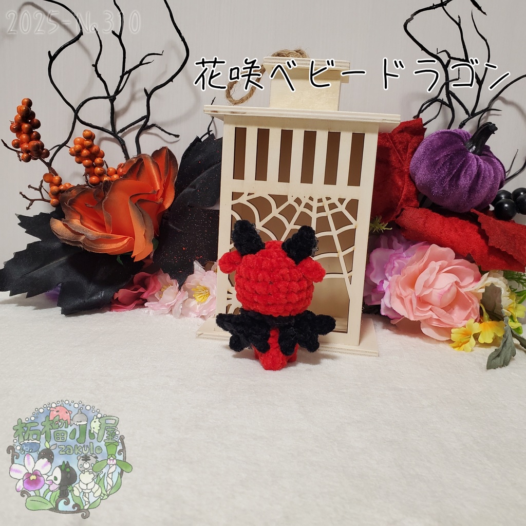 【Halloween2025】花咲ベビードラゴン レッド×ブラック
