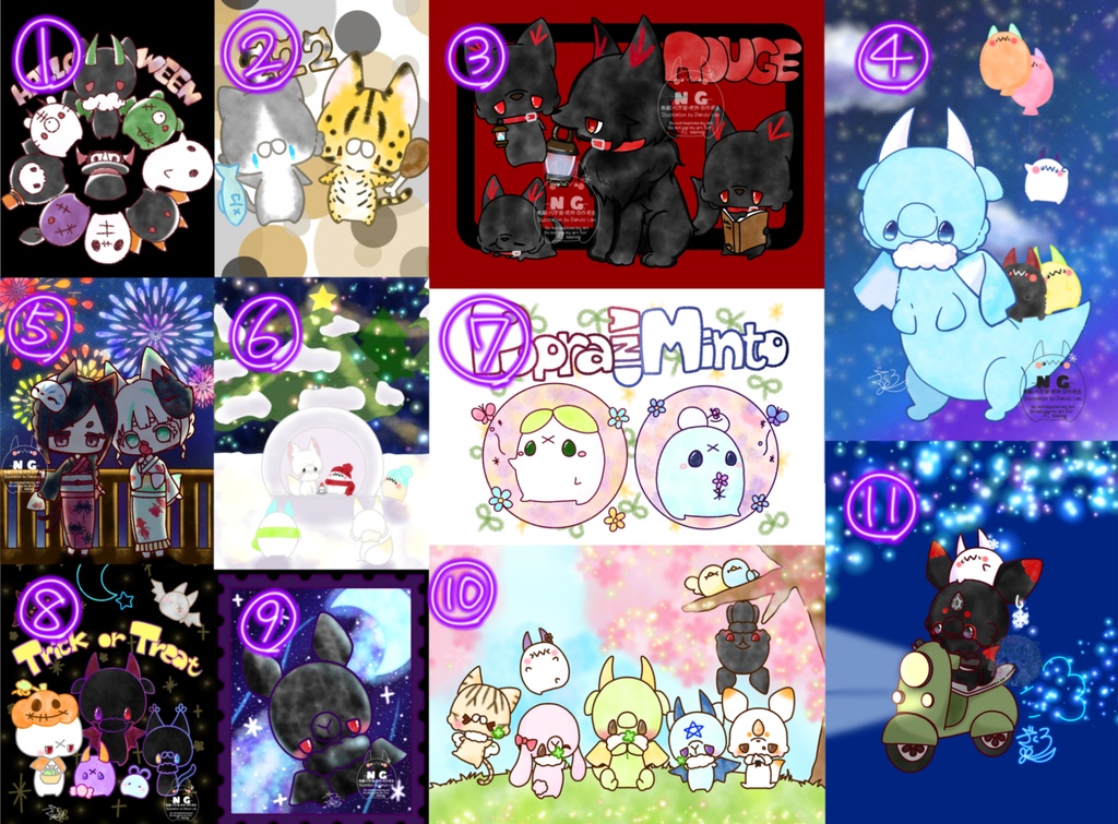 【イラストプリント】写真用紙orシール紙