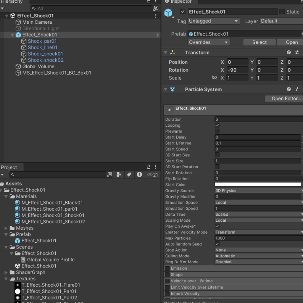 Unityエフェクト ショック01