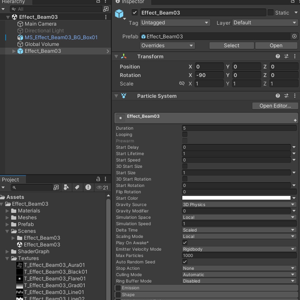 Unityエフェクト ビーム03
