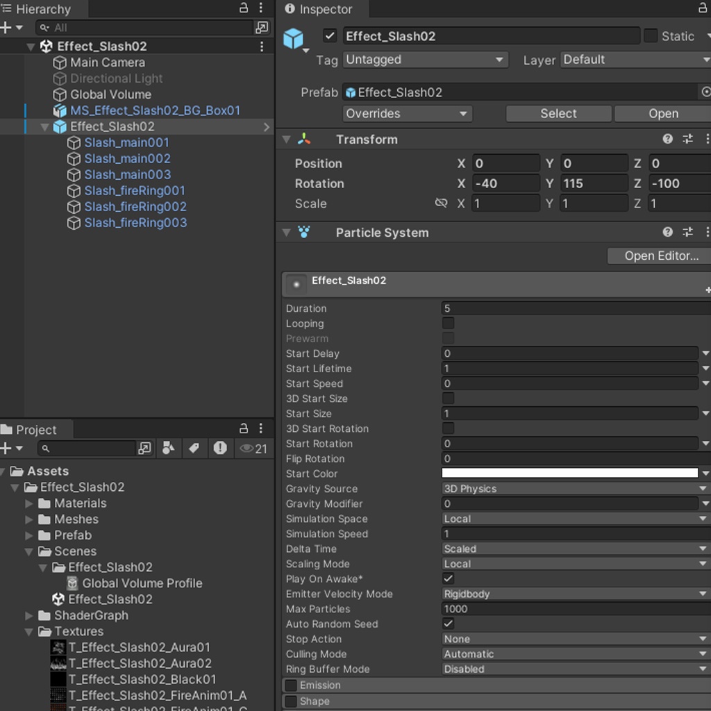 Unityエフェクト 斬撃02