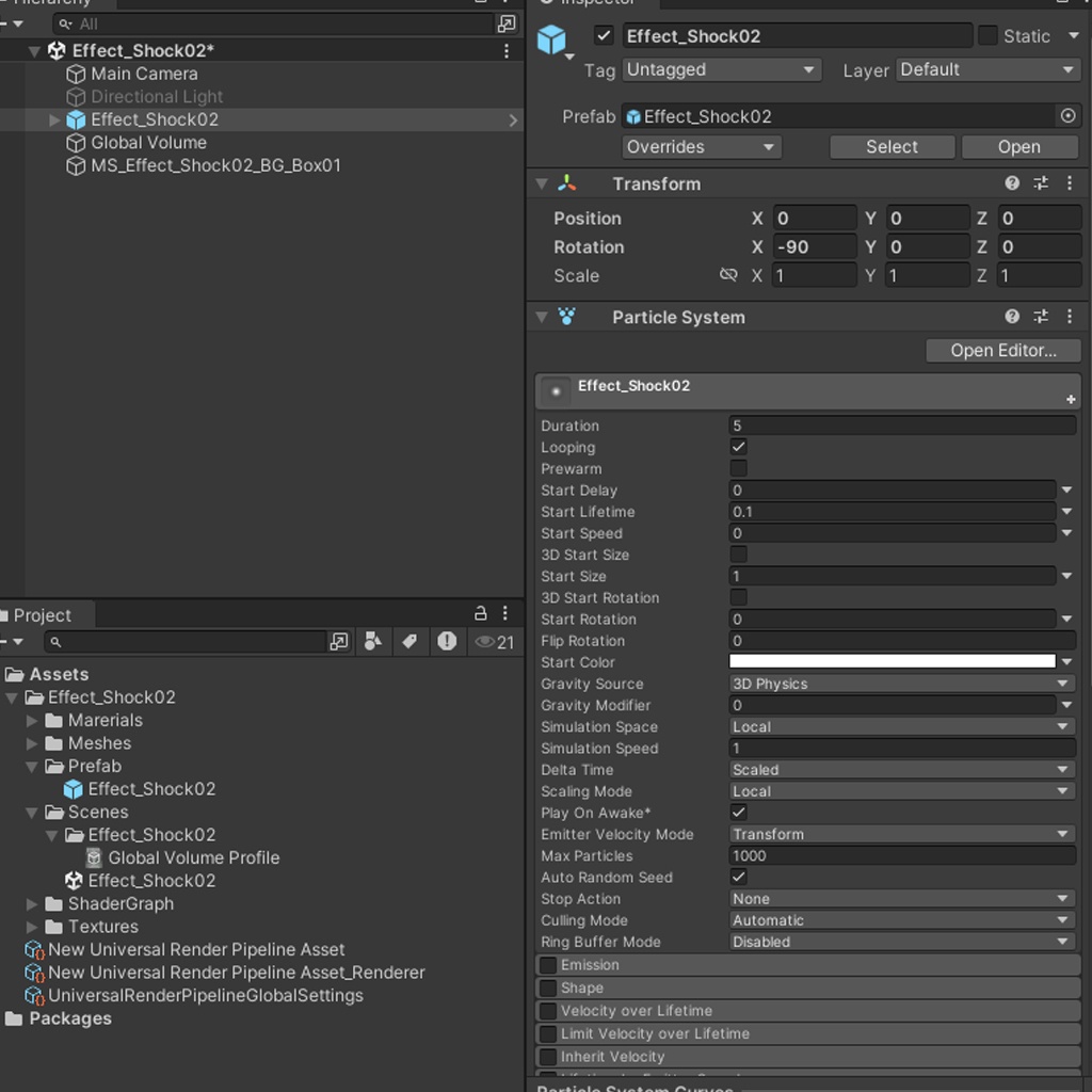Unityエフェクト ショック02