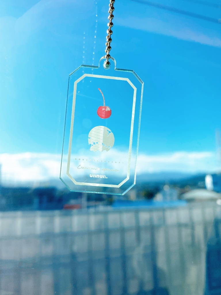 クリームソーダの標本キーホルダー