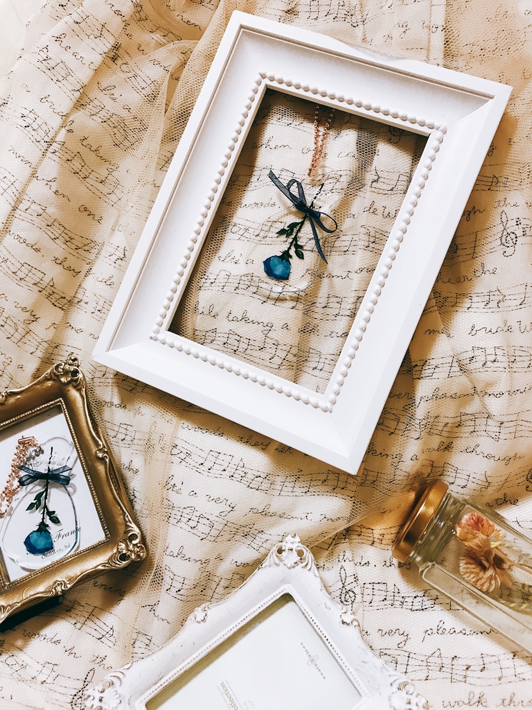 【再々販】青ばらブーケキーホルダー