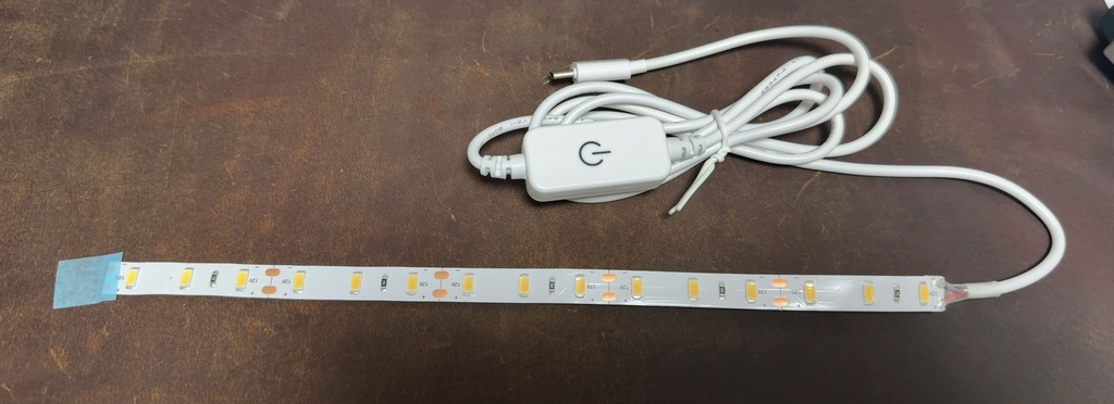 【展示照明自作用、小中型塗装ブース用】USB-C 12v 高演色LEDテープ(25cm)