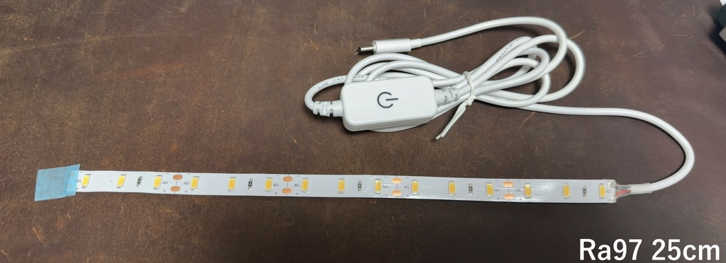 【超高演色Ra97/5700K】【照明自作/塗装ブース】USB-C 12v 高演色LEDテープ(50cm/25cm)