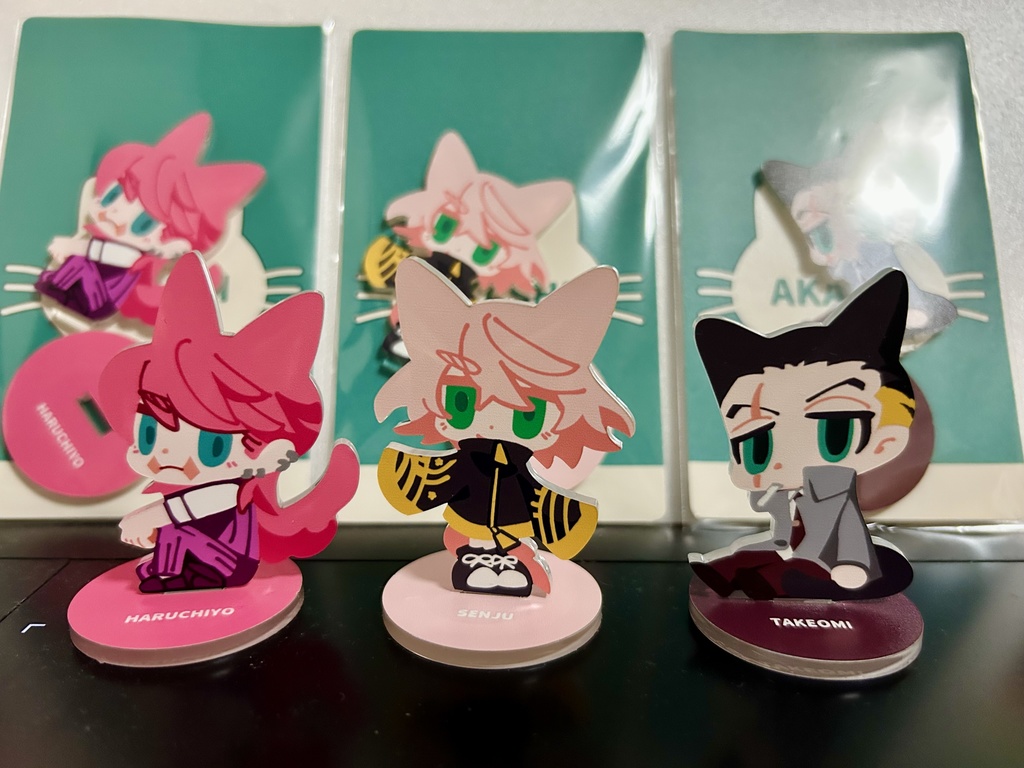 ネコ明司家アクリルスタンド3個セット