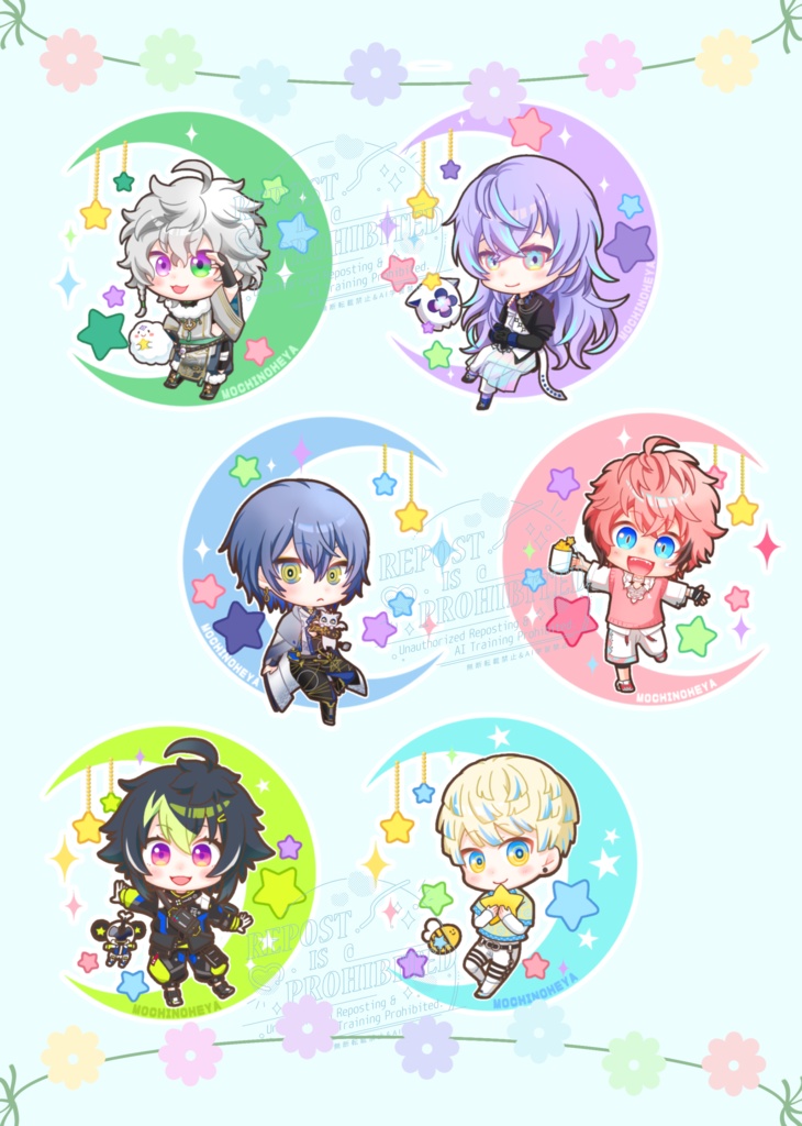 【非公式】ワイヤーリングアクリルキーホルダー