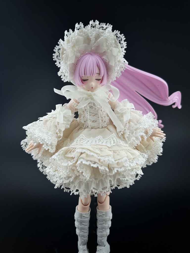 1/12 メガミデバイスMサイズ　姫袖白フリルワンピース