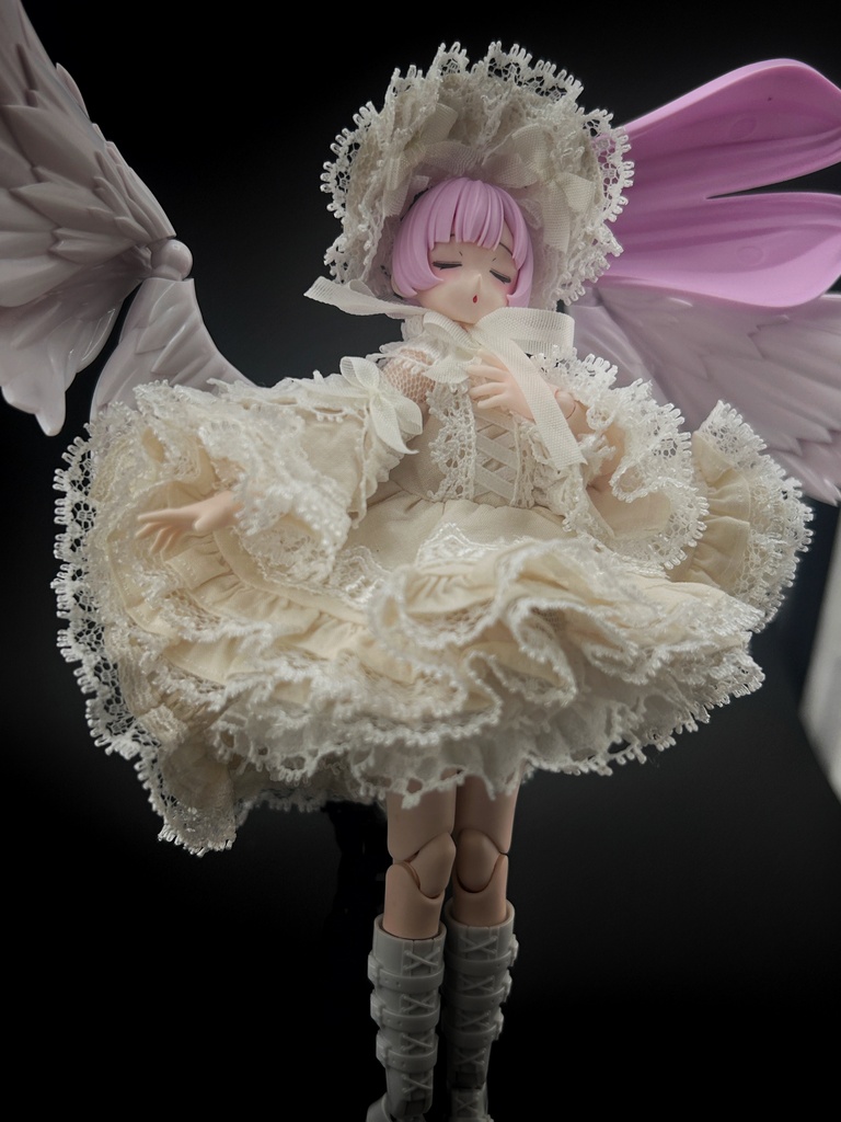 1/12 メガミデバイスMサイズ　姫袖白フリルワンピース