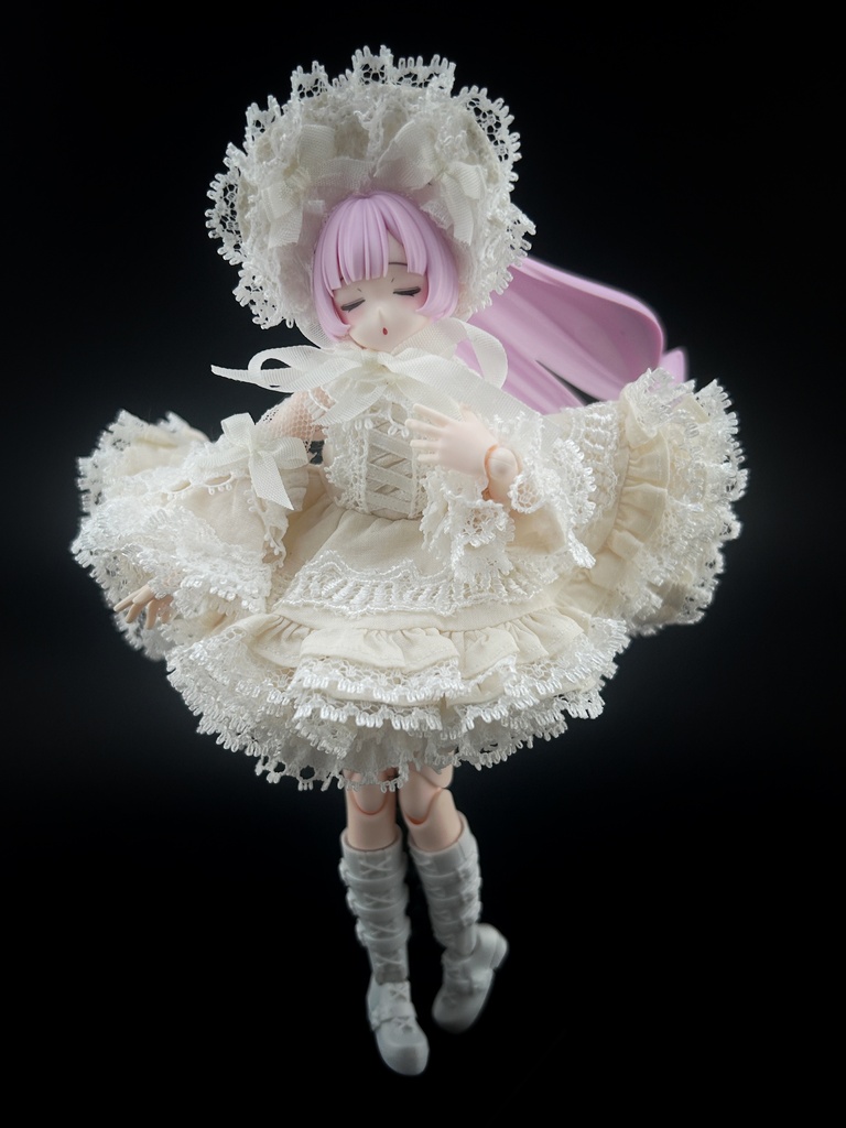 1/12 メガミデバイスMサイズ　姫袖白フリルワンピース