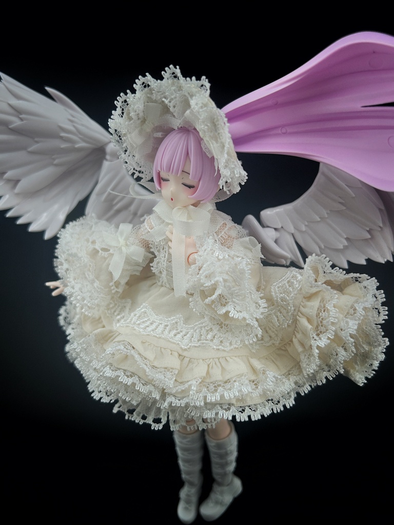 1/12 メガミデバイスMサイズ　姫袖白フリルワンピース