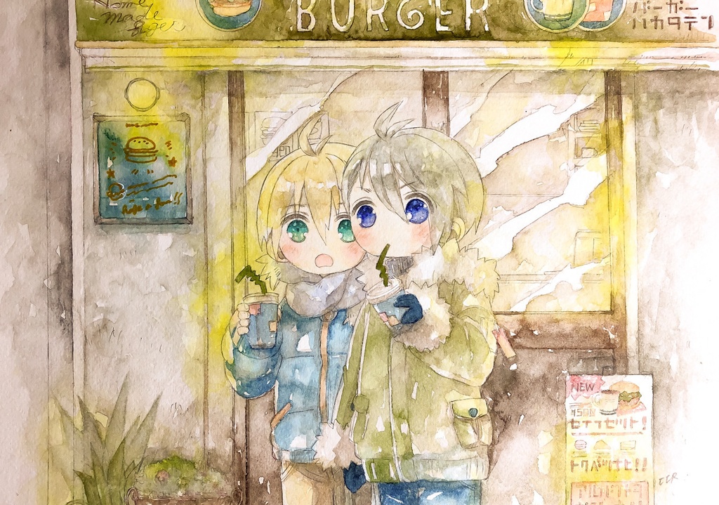 【水彩原画】セイフバーガー