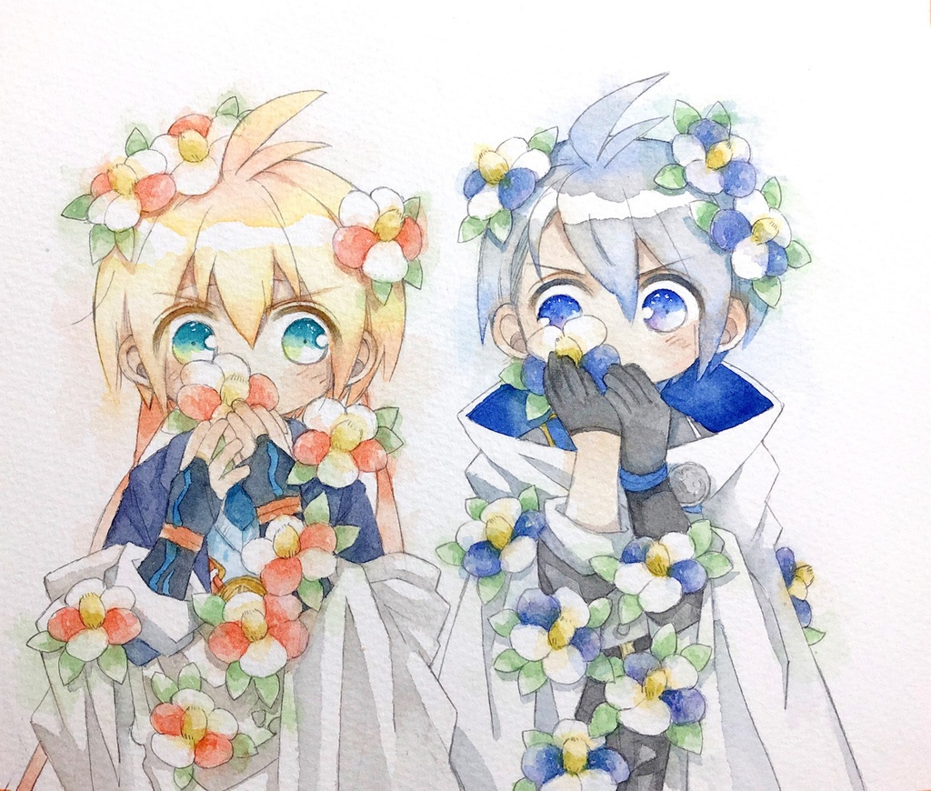 ⑤二色の椿
