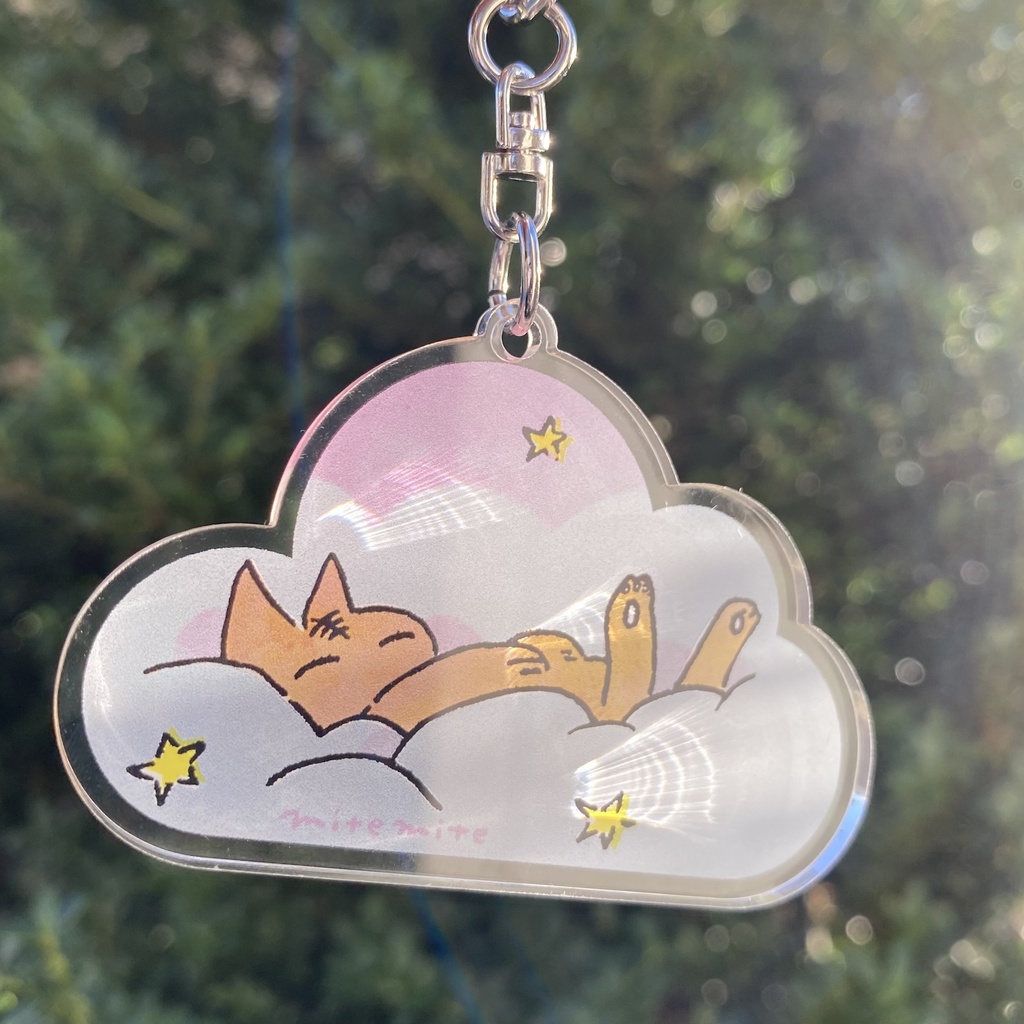 【アクリルキーホルダー】すやすや猫ちゃん / Sleeping Cat Acrylic Keychain