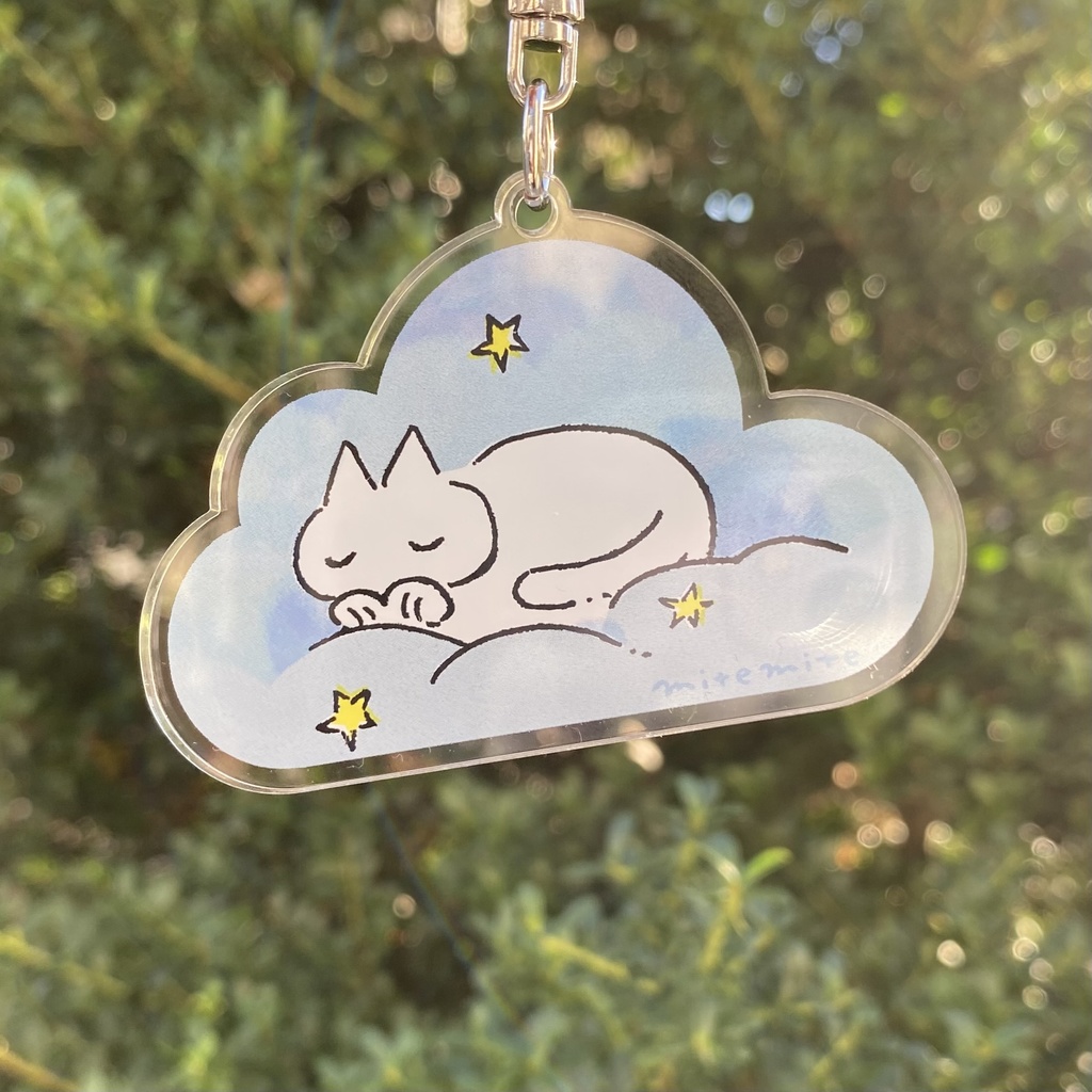 【アクリルキーホルダー】すやすや猫ちゃん / Sleeping Cat Acrylic Keychain