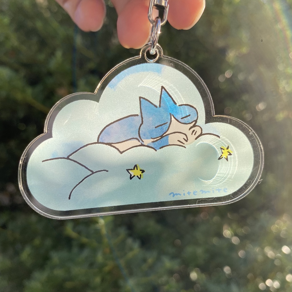 【アクリルキーホルダー】すやすや猫ちゃん / Sleeping Cat Acrylic Keychain