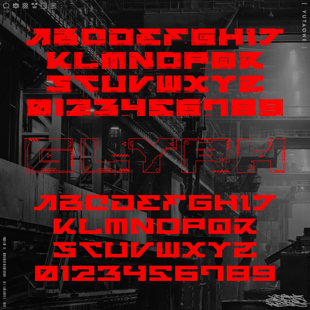 メカニカルサンセリフ|MechanicalSansSerif|ゆうたONEフォント™︎