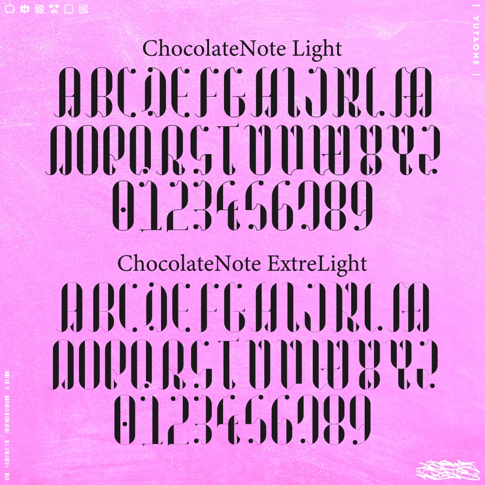 ショコラノート|ChocolateNote|ゆうたONEフォント™︎