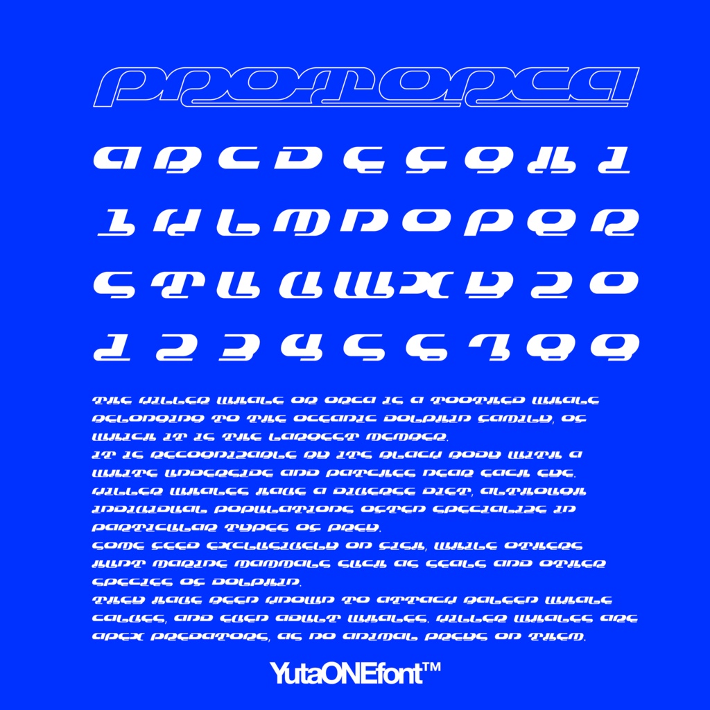 プロトルカ|ProtOrca|ゆうたONEフォント™︎