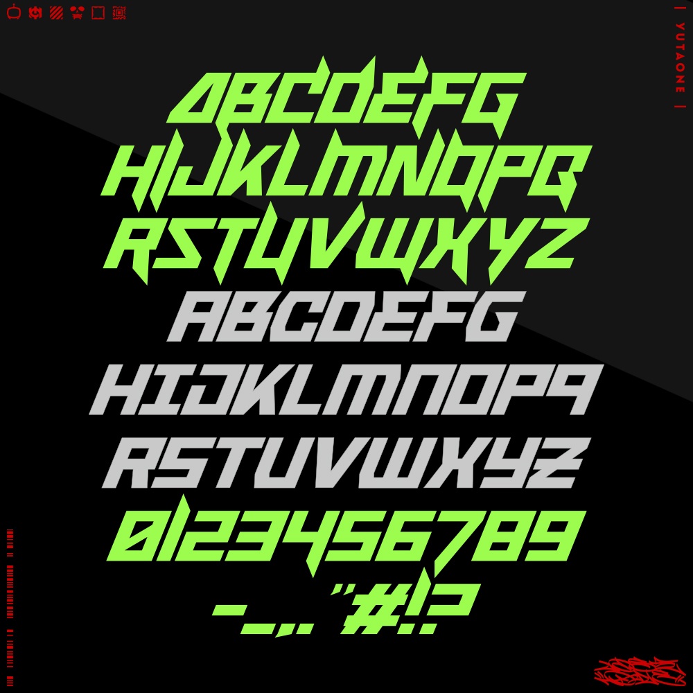 サイバニン3000|Cybanin3000|ゆうたONEフォント™︎