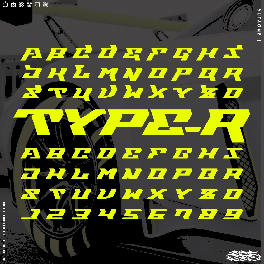 タイプアール|TypeR|ゆうたONEフォント™︎