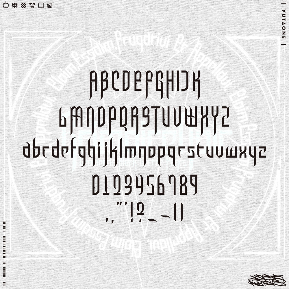 グリモアノワール|GrimoireNoir|ゆうたONEフォント™︎