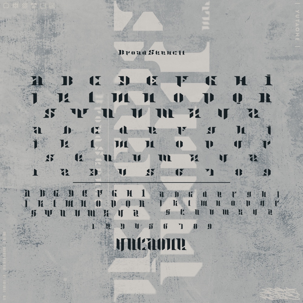 ブロードステンシル|BroadStencil|ゆうたONEフォント™︎