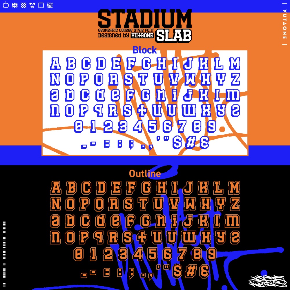 スタジアムスラブ|StadiumSlab|ゆうたONEフォント™︎
