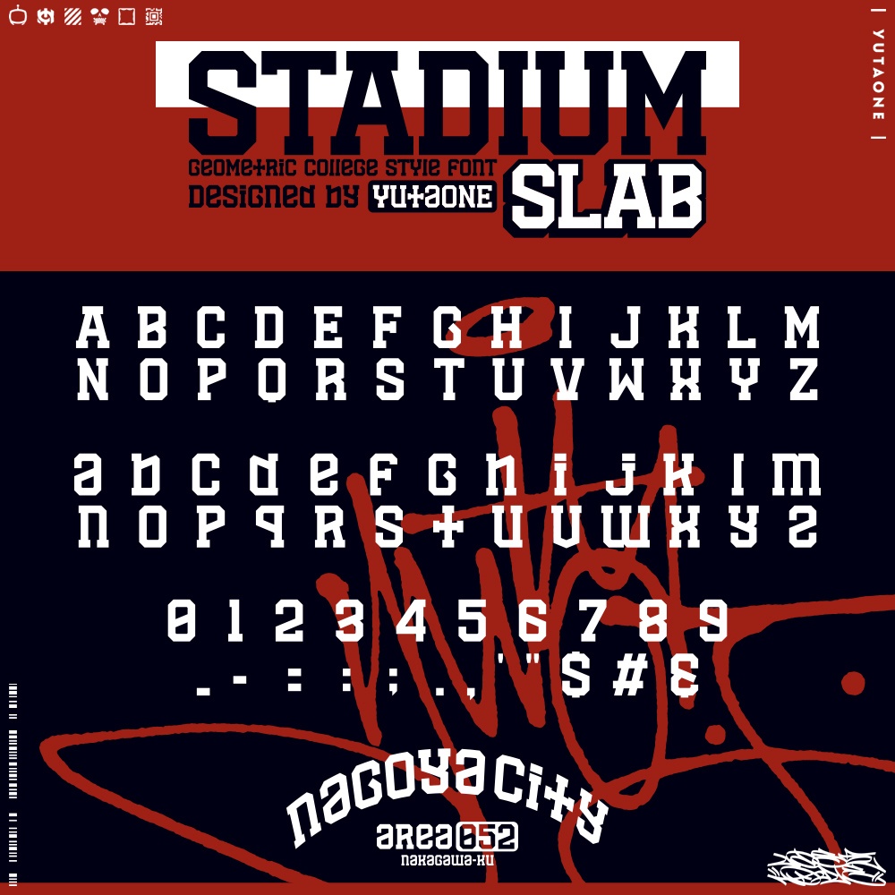 スタジアムスラブ|StadiumSlab|ゆうたONEフォント™︎